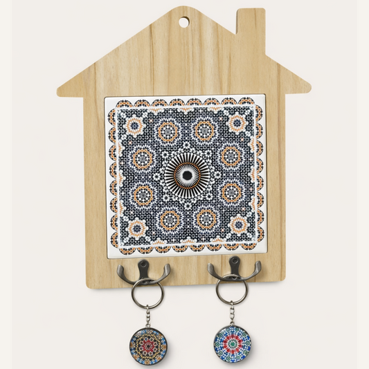 Pack Déco Zellige – Support Mural + Porte-Clés